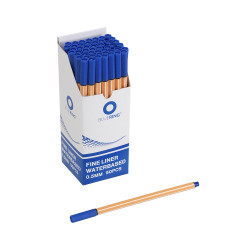 Rostirón, tűfilc vízbázisú, 0,5mm, hatszögletű test, Bluering® kék Író- irodaszer, papíráru Bluering