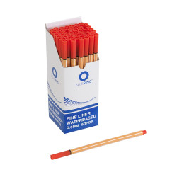 Rostirón, tűfilc vízbázisú, 0,5mm, hatszögletű test, Bluering® piros Író- irodaszer, papíráru Bluering