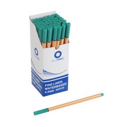 Rostirón, tűfilc vízbázisú, 0,5mm, hatszögletű test, Bluering® zöld Író- irodaszer, papíráru Bluering
