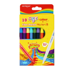 Rostirón, filctoll készlet 10 db/doboz Keyroad Magic fiber marker 18 klf. szín Író- irodaszer, papíráru Keyroad