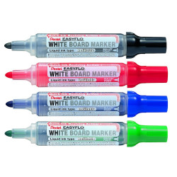 Táblamarker 2mm, kerek, utántölthető Pentel Easyflo piros Író- irodaszer, papíráru Pentel