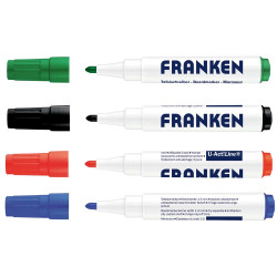 Táblamarker készlet, 1-3mm, kerek, antibakteriális Franken, 4 klf. szín Író- irodaszer, papíráru Franken