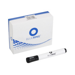 Táblamarker 3mm, mágneses, táblatörlővel multifunkciós Bluering® fekete
