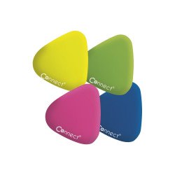 Radír Connect háromszögletű 24 db/kínáló doboz színes (sárga, zöld, rózsa, kék) Író- irodaszer, papíráru Connect