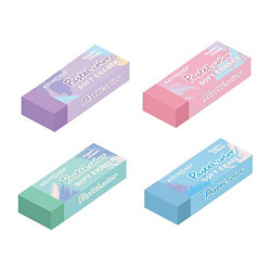 Radír, PVC mentes 2 db/bliszter Keyroad Pastel Color vegyes színek Író- irodaszer, papíráru Keyroad