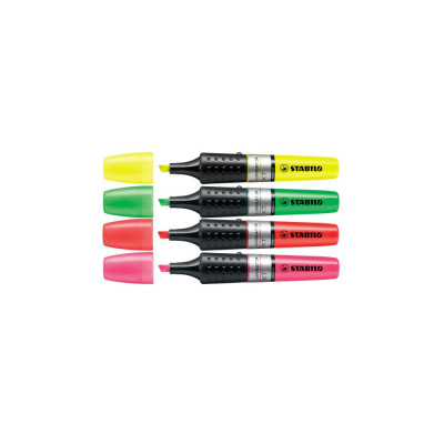 Szövegkiemelő készlet 2-5mm, vágott hegyű STABILO Luminator, 4 klf. szín Szövegkiemelő készlet 2-5mm, vágott hegyű STABILO Luminator, 4 klf. szín