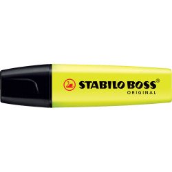 Szövegkiemelő 2-5mm, vágott hegyű, STABILO Boss original sárga Író- irodaszer, papíráru Stabilo