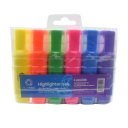 Szövegkiemelő lapos testű készlet, Bluering® 6 klf. szín