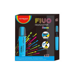 Szövegkiemelő vágott hegyű, lapos test Keyroad Fluo neon kék Író- irodaszer, papíráru Keyroad