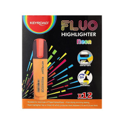 Szövegkiemelő vágott hegyű, lapos test Keyroad Fluo neon narancs Író- irodaszer, papíráru Keyroad