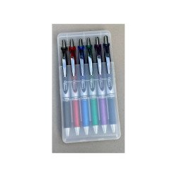 Írószertartó asztali műanyag 6db-os készlet BL77 toll, Pentel 6 klf. szín Író- irodaszer, papíráru Pentel