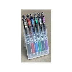 Írószertartó asztali műanyag 6db-os készlet BL77 toll, Pentel 6 klf. szín Író- irodaszer, papíráru Pentel