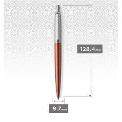 Golyóstoll Chelesa narancs/fém test, ezüst klipsz 1953189 Parker Royal Jotter, írásszín kék
