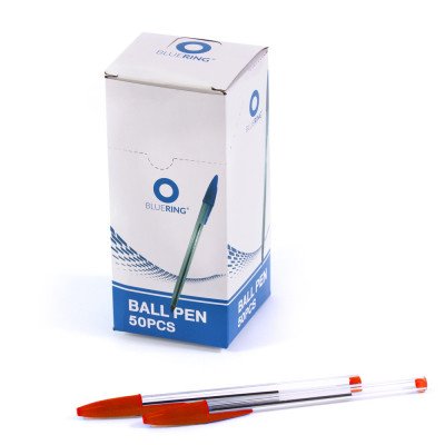 Golyóstoll eldobható kupakos Bluering® , írásszín piros Golyóstoll eldobható kupakos Bluering® , írásszín piros