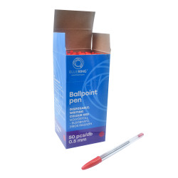 Golyóstoll eldobható kupakos Bluering® , írásszín piros Író- irodaszer, papíráru Bluering