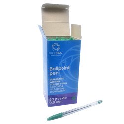 Golyóstoll eldobható kupakos Bluering® , írásszín zöld Író- irodaszer, papíráru Bluering