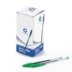 Golyóstoll eldobható kupakos Bluering® , írásszín zöld Író- irodaszer, papíráru Bluering