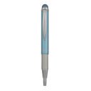 Golyóstoll metál világoskék test, Zebra Stylus Telescopic, írásszín kék