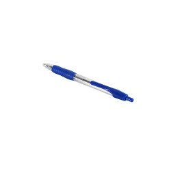 Golyóstoll 0,7mm, nyomógombos, gumírozott fogórész, kék átlátszó test, Bluering® R2, írásszín kék Író- irodaszer, papíráru Bluering