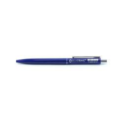 Golyóstoll 0,8mm, nyomógombos műanyag kék test, Bluering® Z3, írásszín kék Író- irodaszer, papíráru Bluering