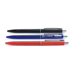 Golyóstoll 0,8mm, nyomógombos műanyag kék test, Bluering® Z3, írásszín kék Író- irodaszer, papíráru Bluering