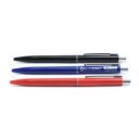 Golyóstoll 0,8mm, nyomógombos műanyag fekete test, Bluering® Z3, írásszín fekete