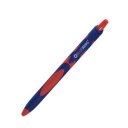 Golyóstoll nyomógombos gumírozott piros test, Bluering® F20, írásszín piros