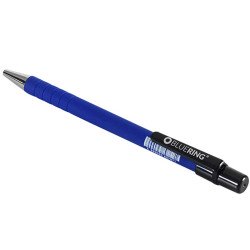 Golyóstoll nyomógombos, gumírozott kék test, Bluering® X6, írásszín kék Író- irodaszer, papíráru Bluering