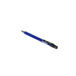Golyóstoll nyomógombos, gumírozott kék test, Bluering® X6, írásszín kék Író- irodaszer, papíráru Bluering