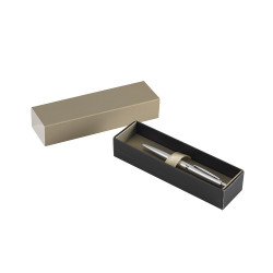 Golyóstoll 0,8mm, fém, rozsdamentes acél test, díszdobozban Bluering® Metal, írásszín kék Író- irodaszer, papíráru Bluering