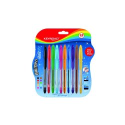 Golyóstoll 0,7 mm 10 db/bliszter Keyroad vegyes színek Író- irodaszer, papíráru Keyroad
