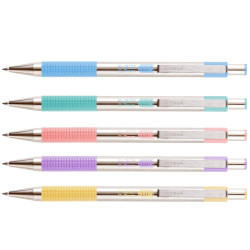 Golyóstoll 0,7mm, pasztell zöld test, Zebra F-301, írásszín kék Író- irodaszer, papíráru Zebra