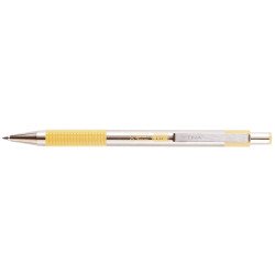 Golyóstoll 0,7mm, pasztell sárga test, Zebra F-301, írásszín kék Író- irodaszer, papíráru Zebra