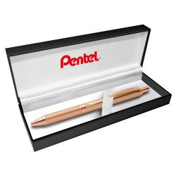 Rollertoll 0,35mm, fém rosegold test, Pentel Energel BL407PG-A, írásszín kék Író- irodaszer, papíráru Pentel