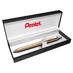 Rollertoll 0,35mm, fém arany test, Pentel Energel BL407X-A, írásszín kék Író- irodaszer, papíráru Pentel