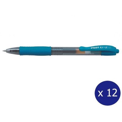 Zseléstoll 0,7mm, nyomógombos Pilot G-2, írásszín türkiz Zseléstoll 0,7mm, nyomógombos Pilot G-2, írásszín türkiz