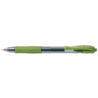 Zseléstoll 0,7mm, nyomógombos Pilot G-2, írásszín lime zöld Zseléstoll 0,7mm, nyomógombos Pilot G-2, írásszín lime zöld