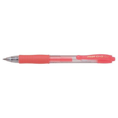 Zseléstoll 0,7mm, nyomógombos Pilot G-2, írásszín neon piros Zseléstoll 0,7mm, nyomógombos Pilot G-2, írásszín neon piros