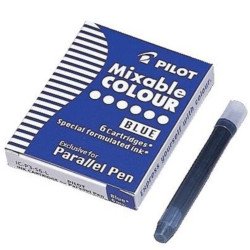 Töltőtoll tintapatron Pilot Parallel Pen 6 db/doboz, kék Író- irodaszer, papíráru Pilot