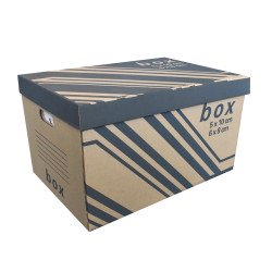 Archiváló konténer karton doboz fedeles 52x35x30cm, külön záródó levehető fedéllel Fornax Író- irodaszer, papíráru Fornax