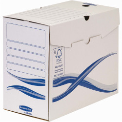 Archiváló doboz A4, 150mm, Fellowes® Bankers Box Basic, 10 db/csomag, kék-fehér Író- irodaszer, papíráru Fellowes