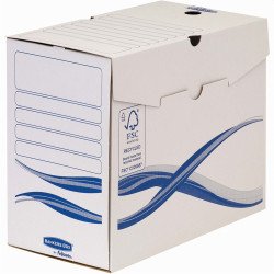 Archiváló doboz A4, 150mm, Fellowes® Bankers Box Basic, 25 db/csomag, kék-fehér Író- irodaszer, papíráru Fellowes
