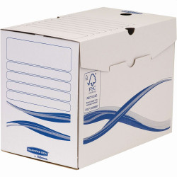 Archiváló doboz A4, 200mm, Fellowes® Bankers Box Basic, 25 db/csomag, kék-fehér Író- irodaszer, papíráru Fellowes