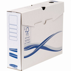Archiváló doboz A4, 80mm, Fellowes® Bankers Box Basic, 10 db/csomag, kék-fehér Író- irodaszer, papíráru Fellowes
