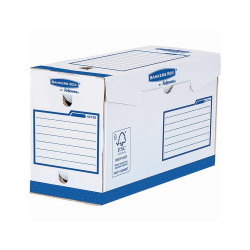 Archiváló doboz Extra erős, A4+, 150mm, Fellowes® Bankers Box Basic, 20 db/csomag, kék/fehér Író- irodaszer, papíráru Fellowes