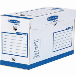 Archiváló doboz Extra erős, A4+, 150mm, Fellowes® Bankers Box Basic, 20 db/csomag, kék/fehér Író- irodaszer, papíráru Fellowes