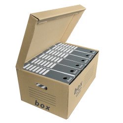 Archiváló konténer karton doboz fedeles 54x36x25cm, felfelé nyíló tetővel Fornax Író- irodaszer, papíráru Fornax