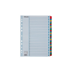 Elválasztólap, A4, regiszteres 1-31 laminált karton fülek 100164 Esselte