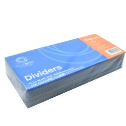 Elválasztócsík, karton 190g. 10,5x24cm, 100 db/csomag, Bluering® kék Író- irodaszer, papíráru Bluering
