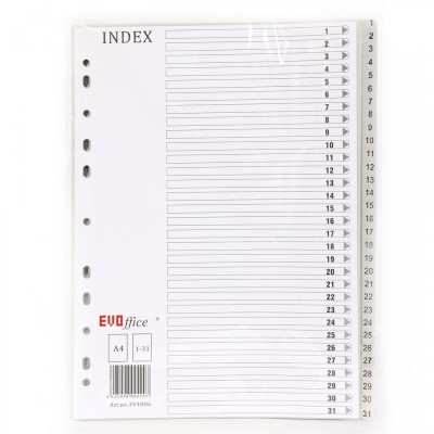 Regiszter karton Evo 1-31